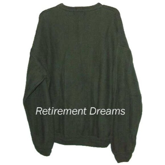 Chaps Ralph Lauren Green Crewneck Sweater Mens L Cotton Blend Embroidered Crest - Picture 5 of 5